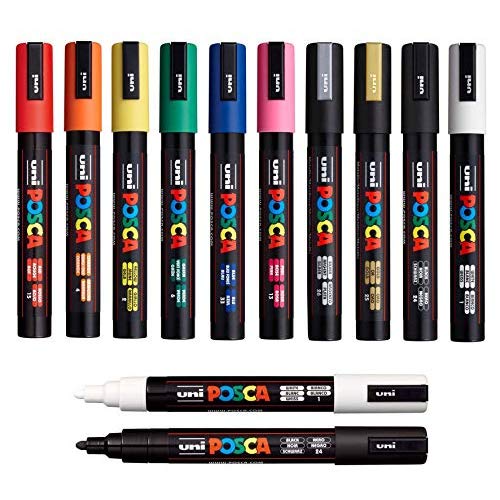 Uni-Ball POSCA PC-5M Paint Marker Art Pens - Nebula Set of 8 Pens in Gift  Box